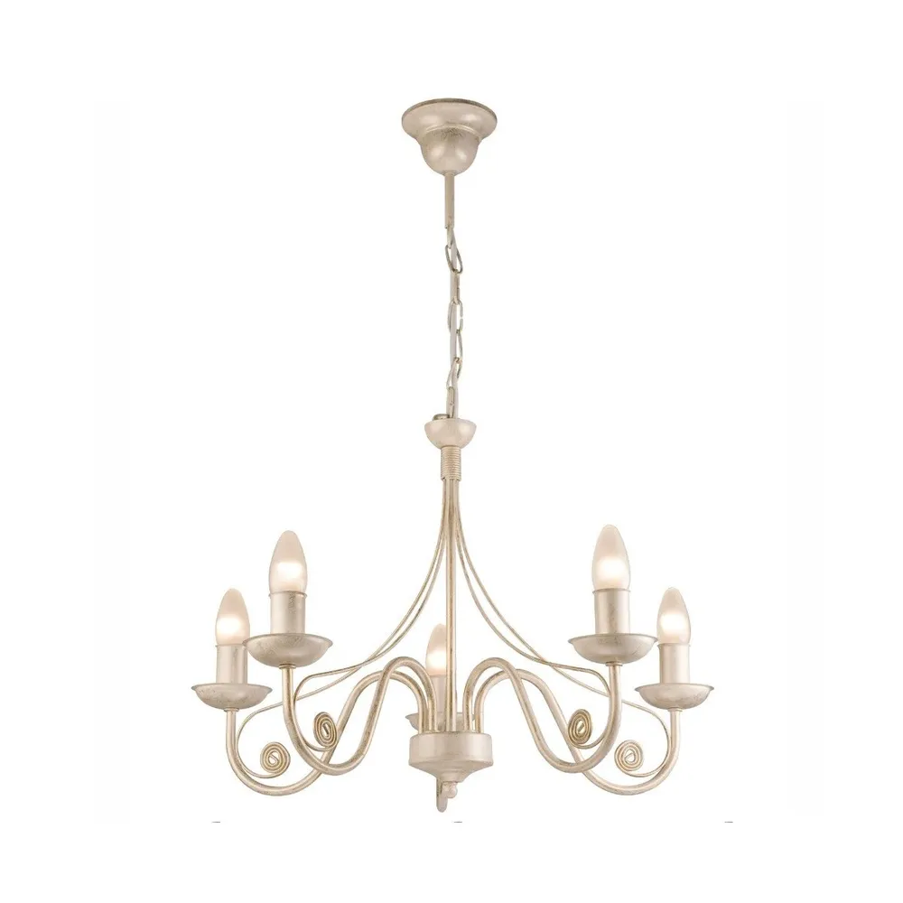 Candelabru Donato 22536, 5 x E14, alb, vintage