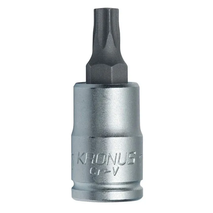 Cap cheie tubulara, profil torx exterior, Kronus, TX25 x 1/4