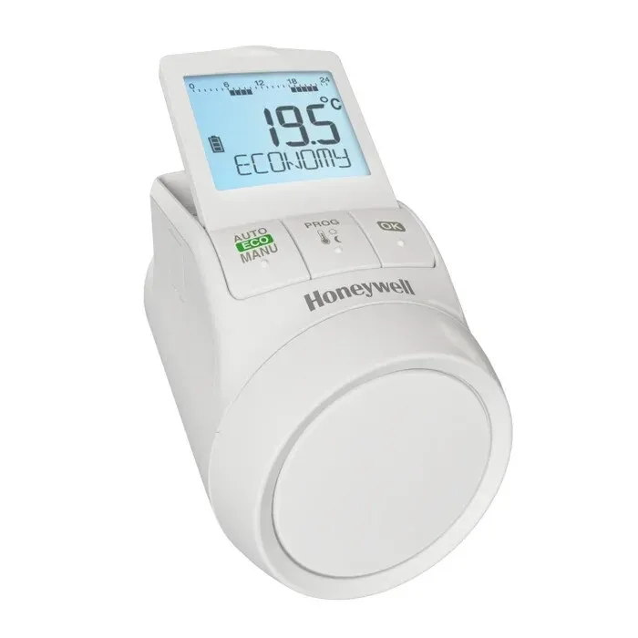Cap termostat calorifer, programabil, afisaj digital, functie fereastra deschisa, Honeywell HR90EE
