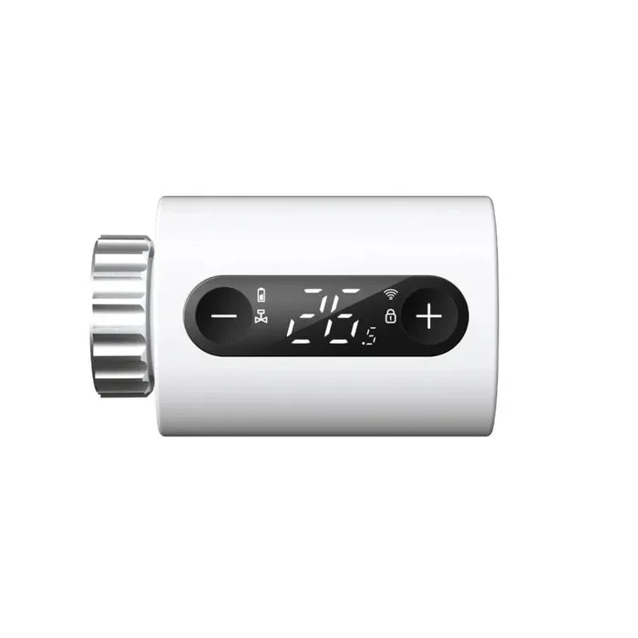 Cap termostat smart pentru calorifer Paxton BL-YA360, Wi-Fi, programabil, control vocal, afisaj digital, functie fereastra deschisa, alb