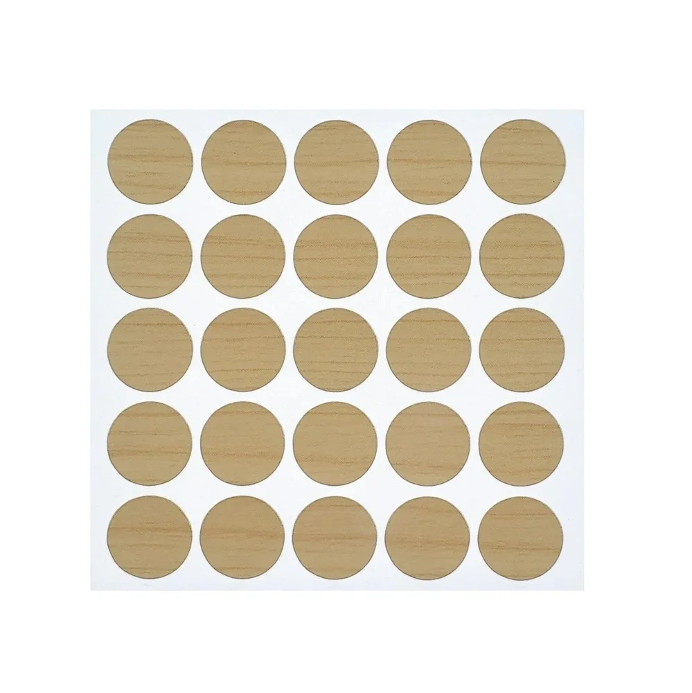 Capac autoadeziv, pentru mascare suruburi mobila, 12 mm, frasin, set 100 bucati