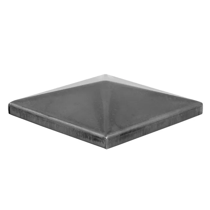 Capac otel pentru teava patrata, Midica, argintiu, 100 x 100 mm