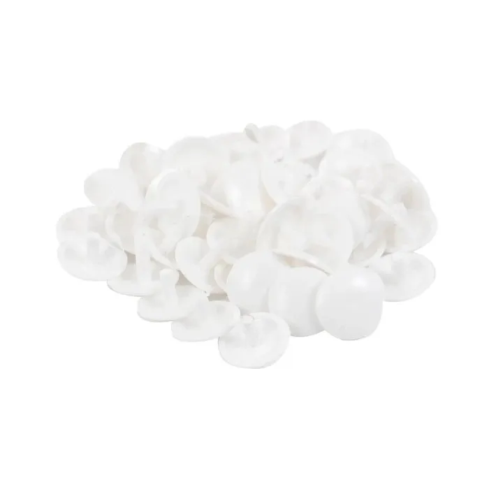 Capac plastic, cu pin, pentru mascare suruburi de cuplare, alb, set 50 bucati
