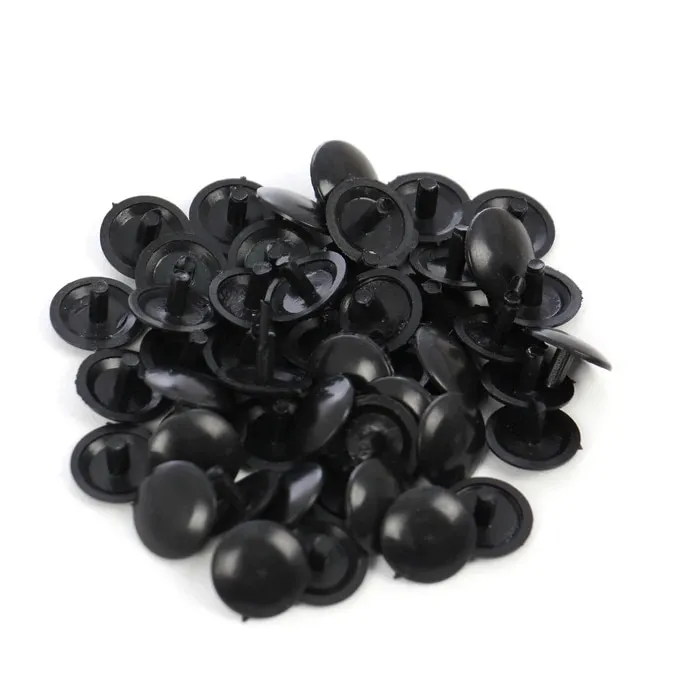 Capac plastic, cu pin, pentru mascare suruburi de cuplare, negru, set 50 bucati