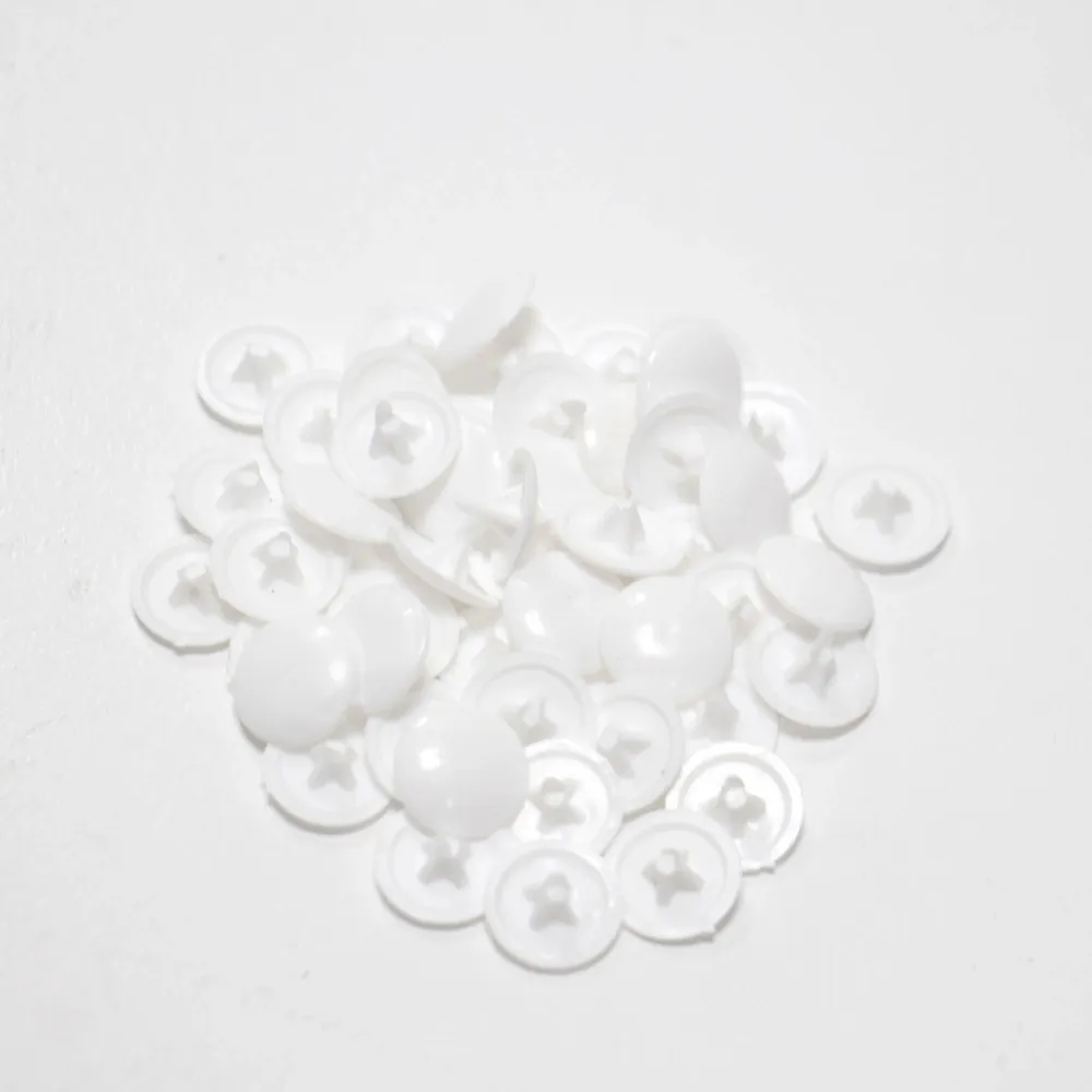 Capac plastic, pentru mascare suruburi mobila, PZ3, alb, set 50 bucati