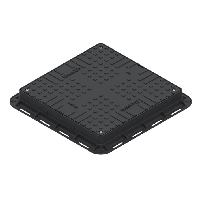 Capac polipropilena, negru, necarosabil, A15, 600 x 600 x 80 mm