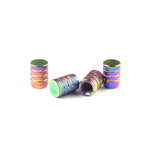 Capace valva auto aluminiu multicolore 4 bucati — imaginea 2