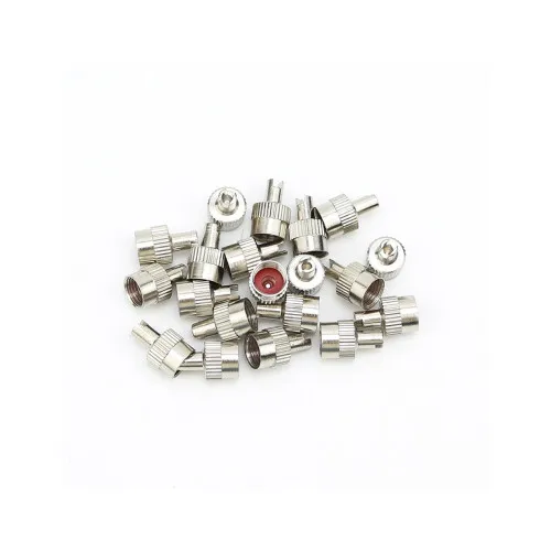 Capace valve auto metalice universale 100 bucati argintii