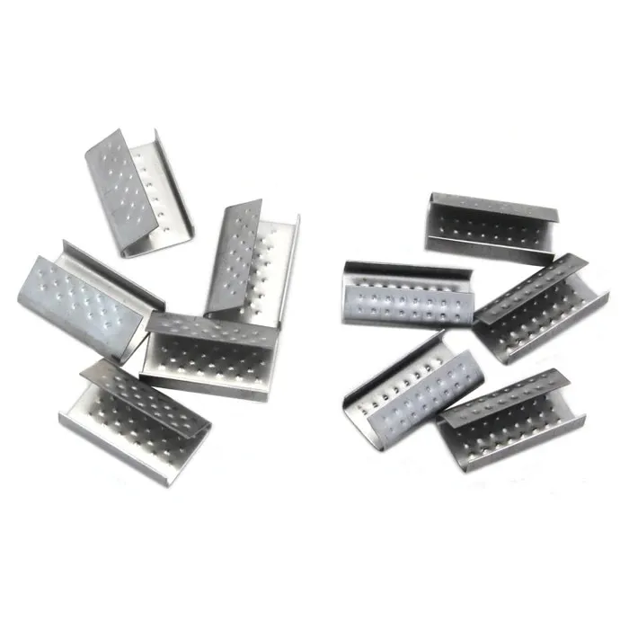 Capse din otel zincat alb 16x0.5mm pentru banda de polipropilena