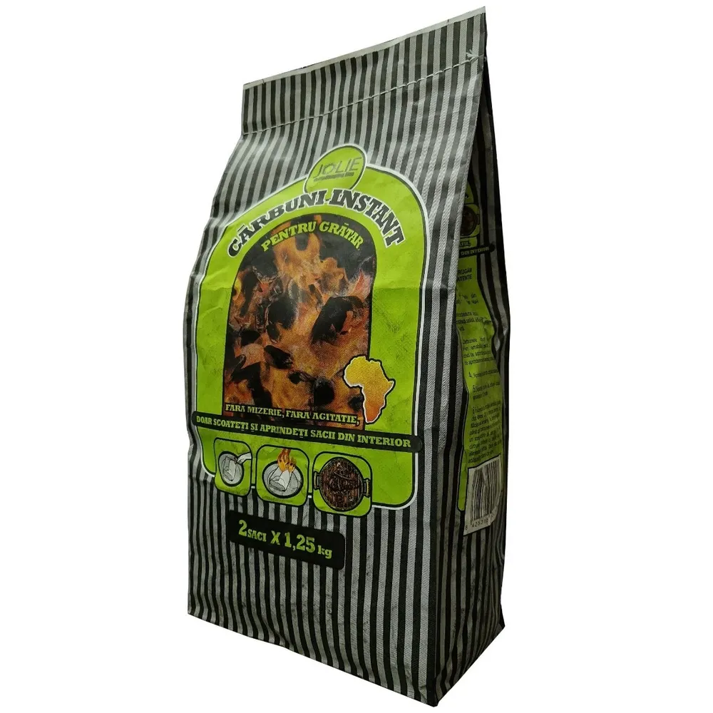 Carbune instant pentru gratar si camping Jolie, 2 x 1.25 kg