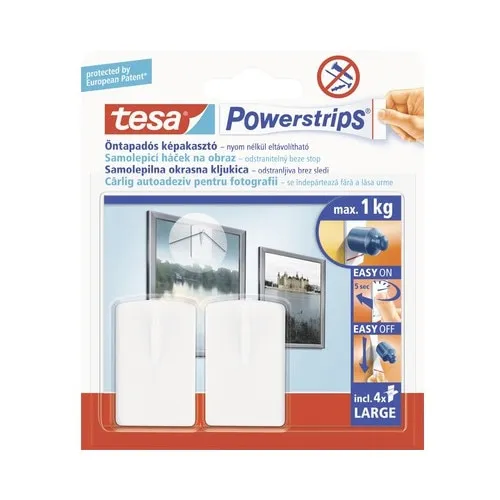 Carlig autoadeziv Tesa, 1 kg, set 1 bucata