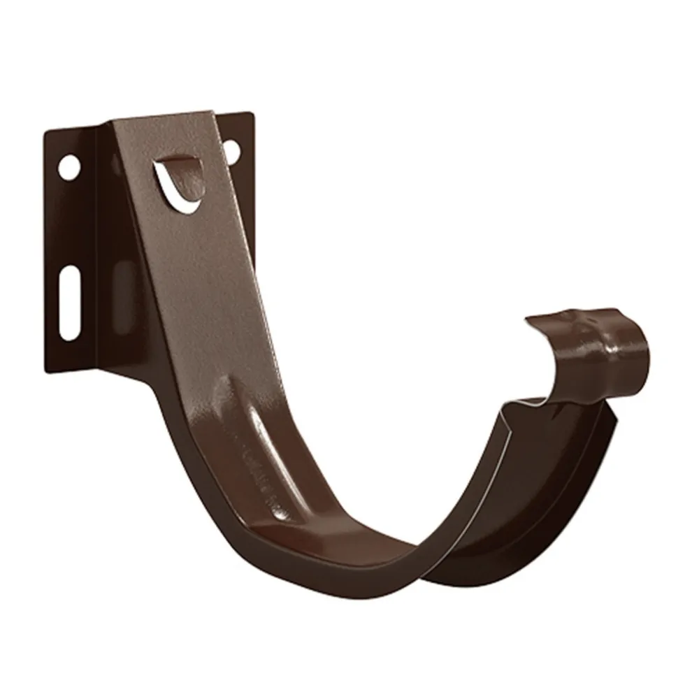 Carlig reglabil jgheab pentru sistem pluvial, Bilka, metalic, maro (RAL 8017), lucios, D 150 mm