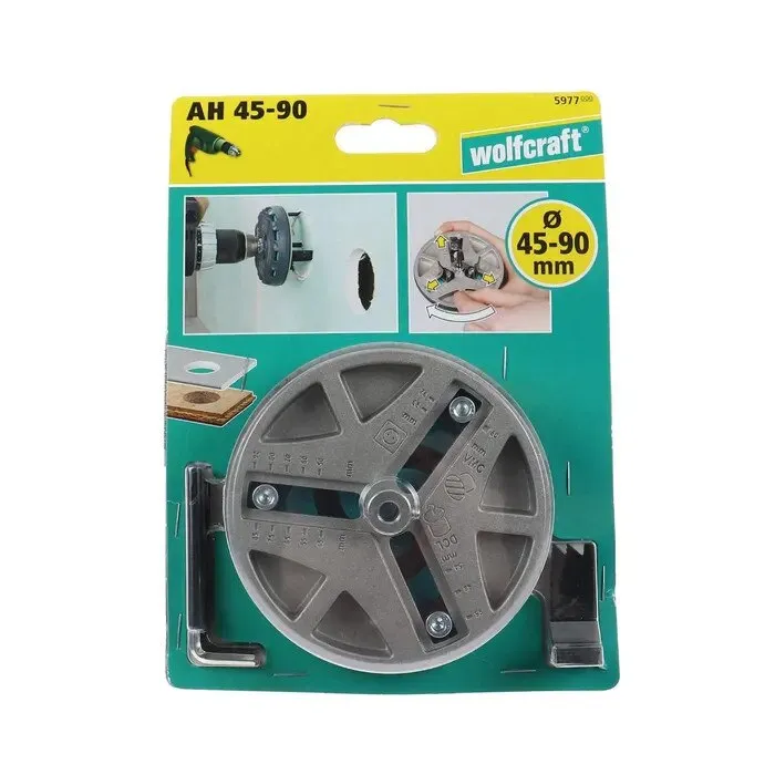 Carota reglabila, pentru gips carton, Wolfcraft 5977000, 45 - 90 mm