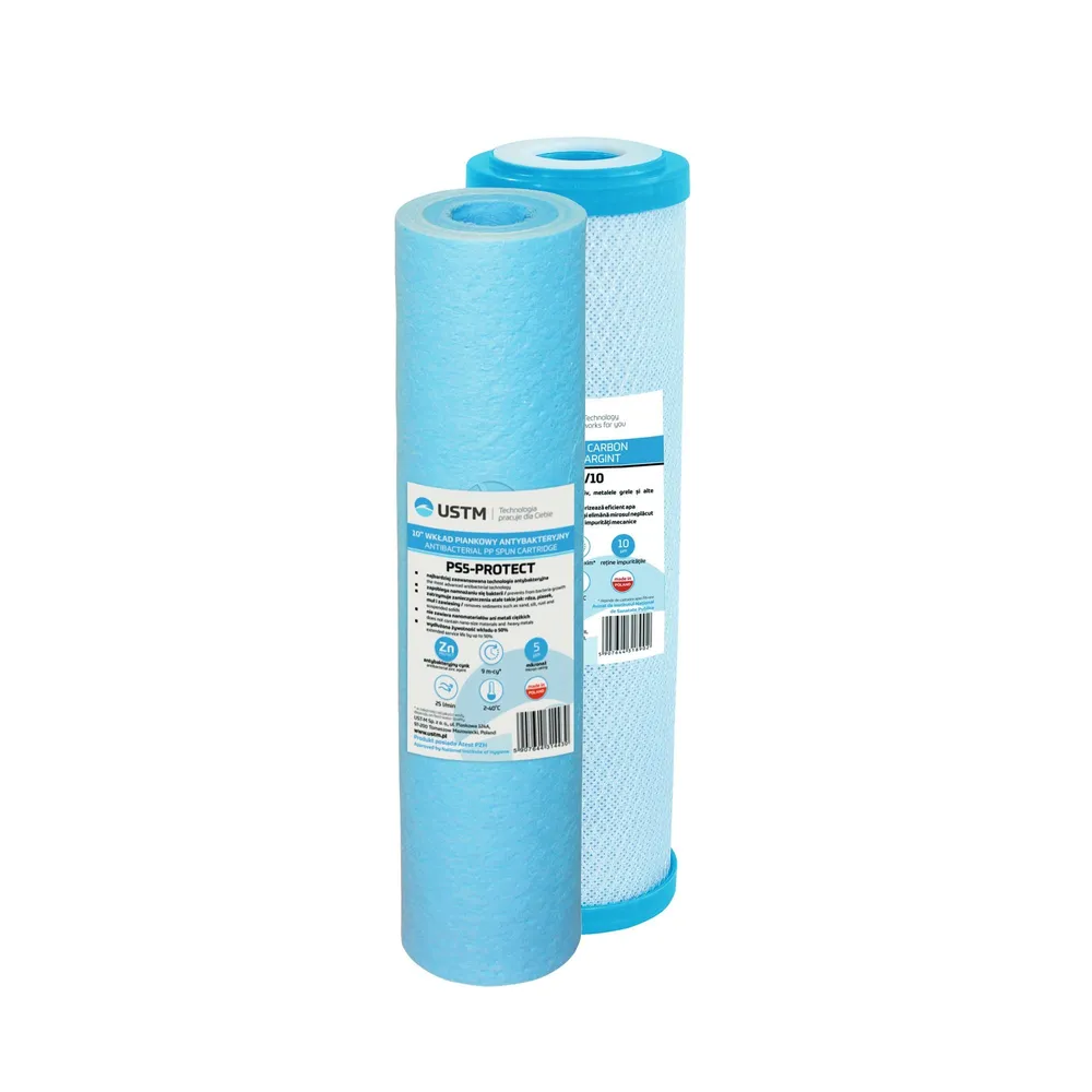 Cartuse filtru apa 10", filtrare sedimente, 1 μ (set 2 buc)