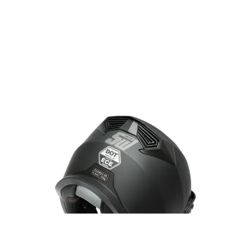Casca motocross integrala negru mat cu viziera transparenta si ochelari de soare marimea XL Lion — imaginea 8