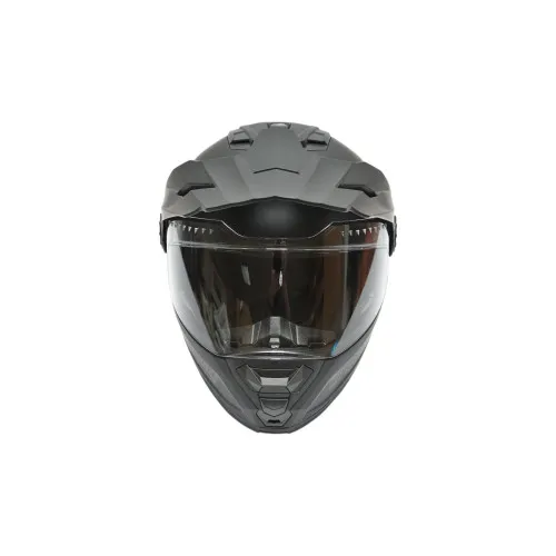 Casca motocross integrala negru mat cu viziera transparenta si ochelari de soare marimea XL Lion — imaginea 2
