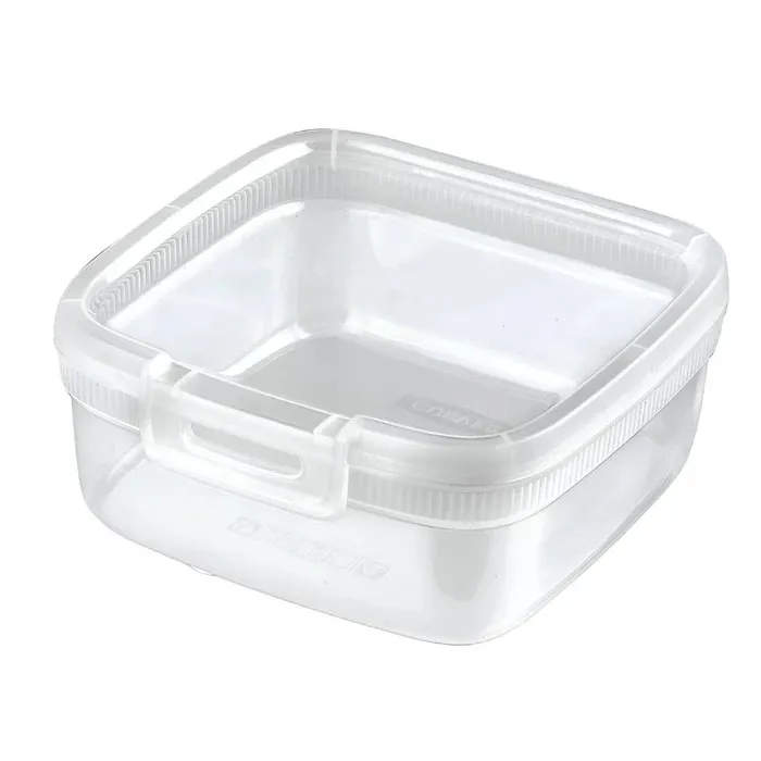 Caserola alimentare Snap Box, plastic, transparent, 0.9L, patrata