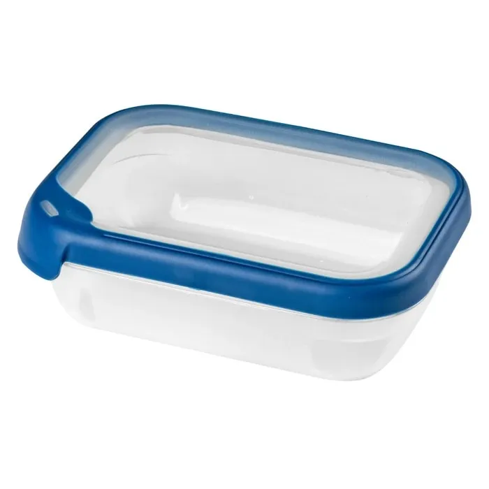 Caserola alimente, Curver Grand Chef, plastic, dreptunghiulara, bleumarin + transparent, 1.2 L
