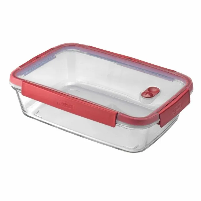 Caserola alimente, Curver Smart Cook, sticla, dreptunghiulara, transparent, 3.7 L