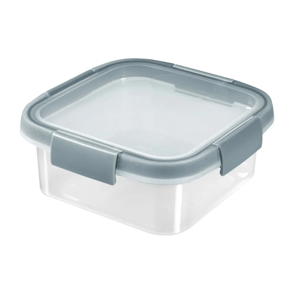 Caserola alimente, Curver Smart Fresh Eco, plastic, dreptunghiulara, transparent, 0.9 L