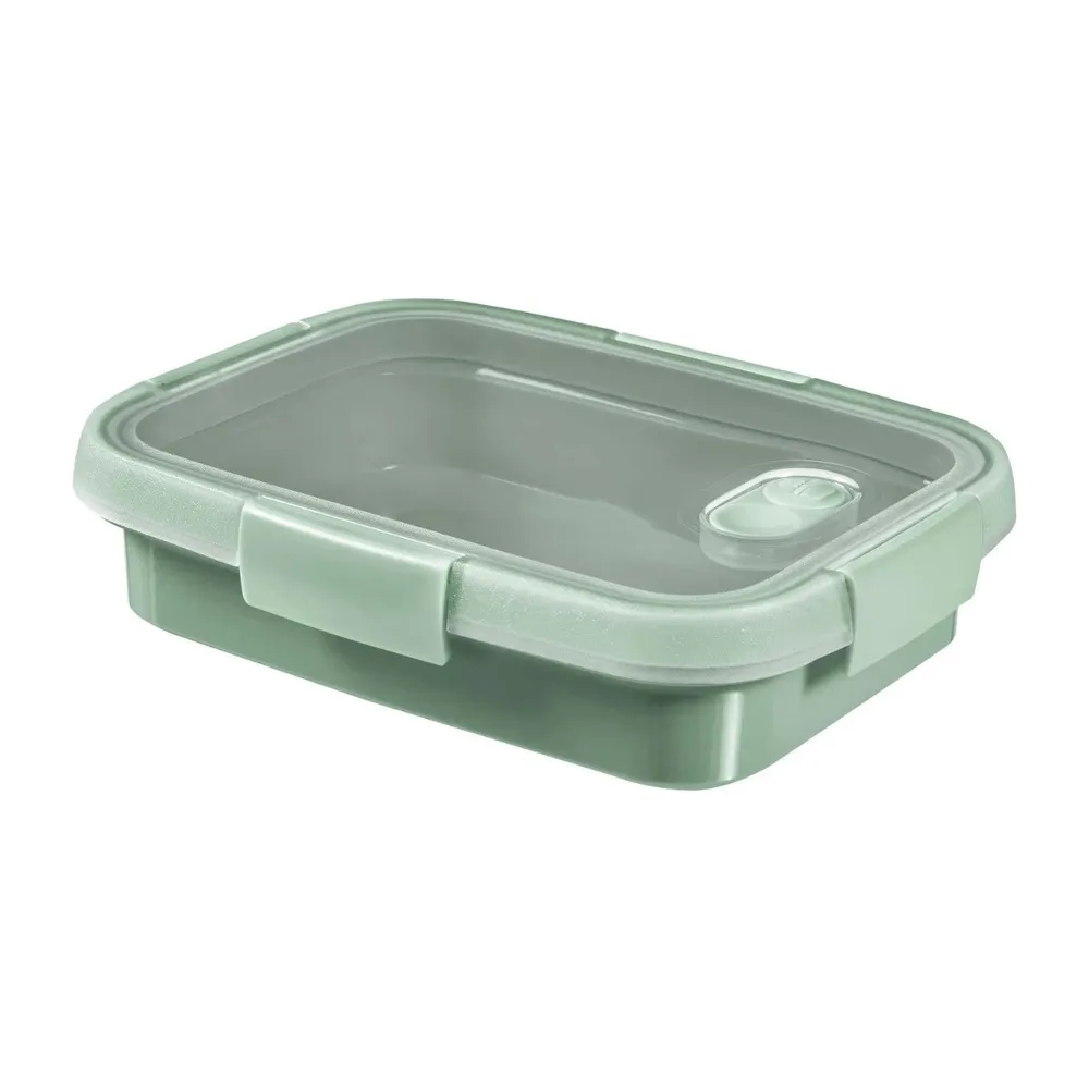 Caserola alimente, Curver Smart To Go Eco, plastic, dreptunghiulara, verde, 0.7 L