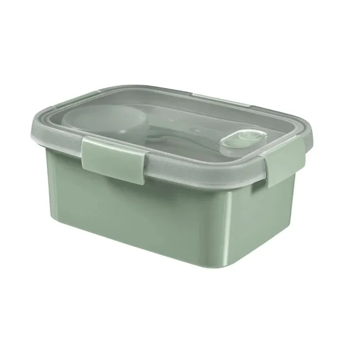 Caserola alimente, Curver Smart To Go ECO, plastic, dreptunghiulara, verde, 1.2 L