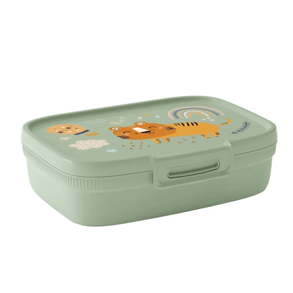 Caserola alimente, Snap Box Wildlife, plastic, dreptunghiulara, verde, 1.3 L