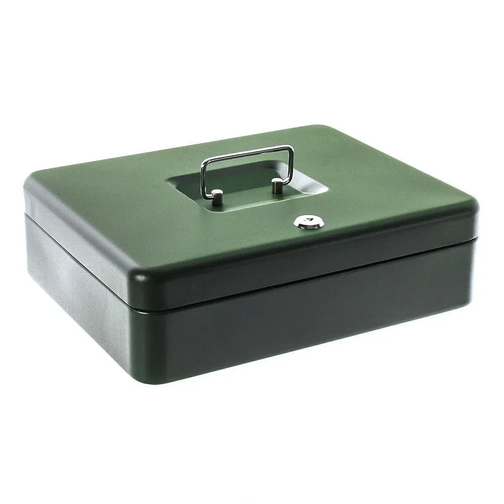 Caseta pistol Rottner GunBox, 2 usi, otel, verde, 300x240x90mm