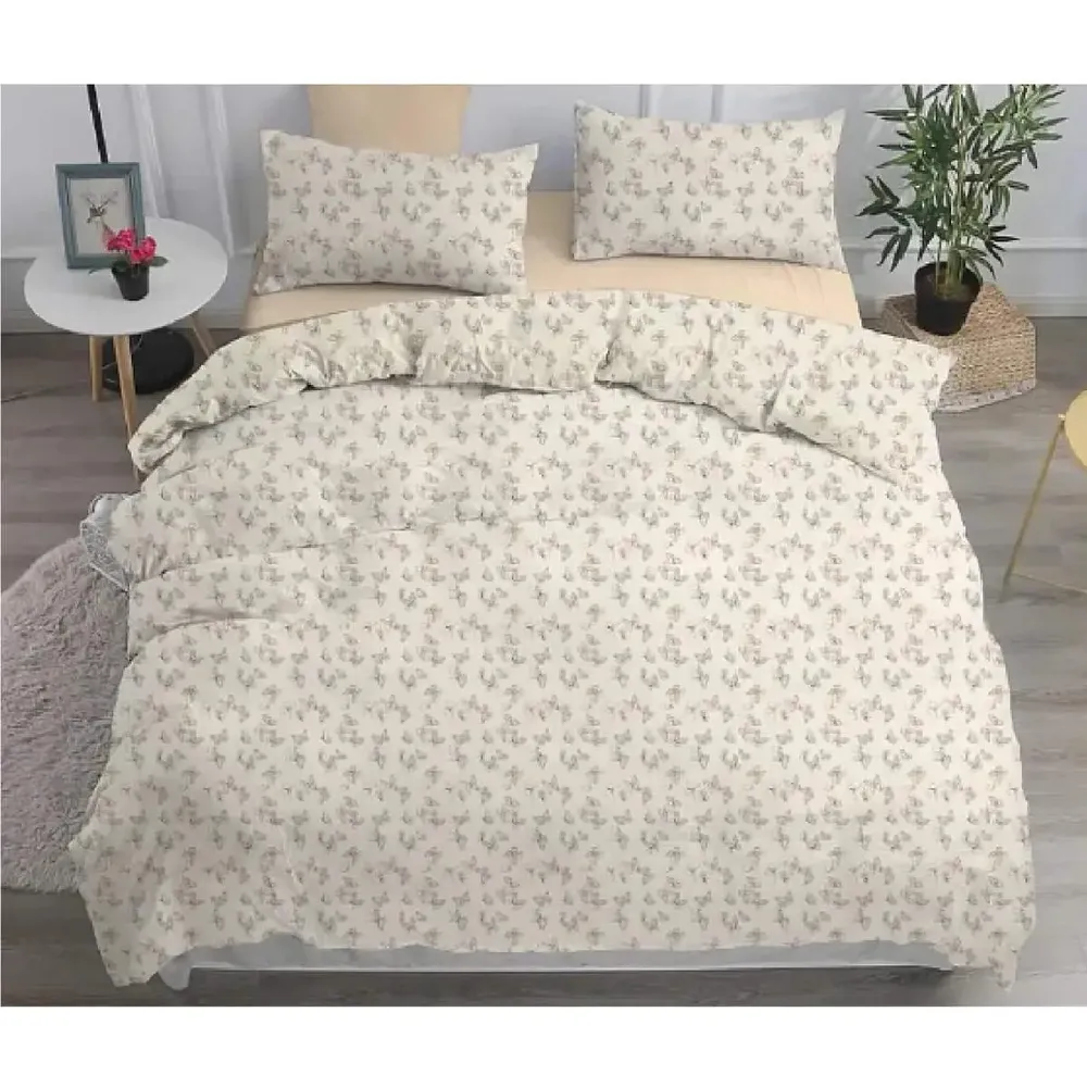 Cearceaf cu elastic de pat, Studio Casa Butterfly, 160 x 200 cm, bumbac, multicolor