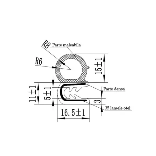 Cheder auto universal cu insertie de metal — imaginea 3