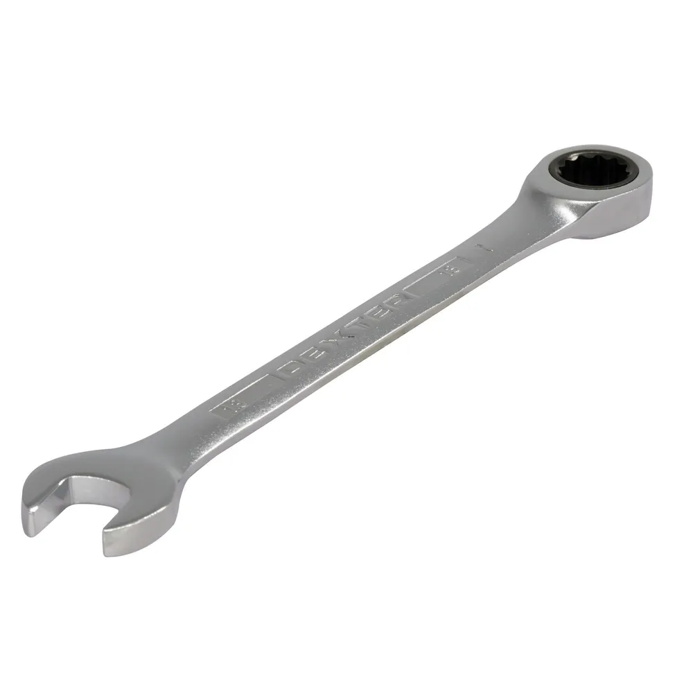 Cheie combinata cu clichet Dexter, 13 mm, crom-vanadiu