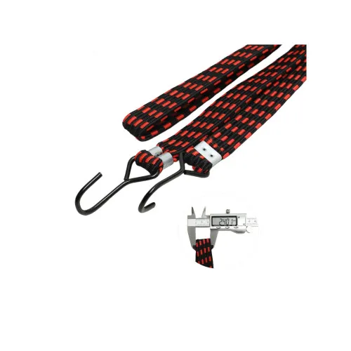 Chinga remorcare elastica 250 cm cu carlige metalice pentru tractare auto — imaginea 2