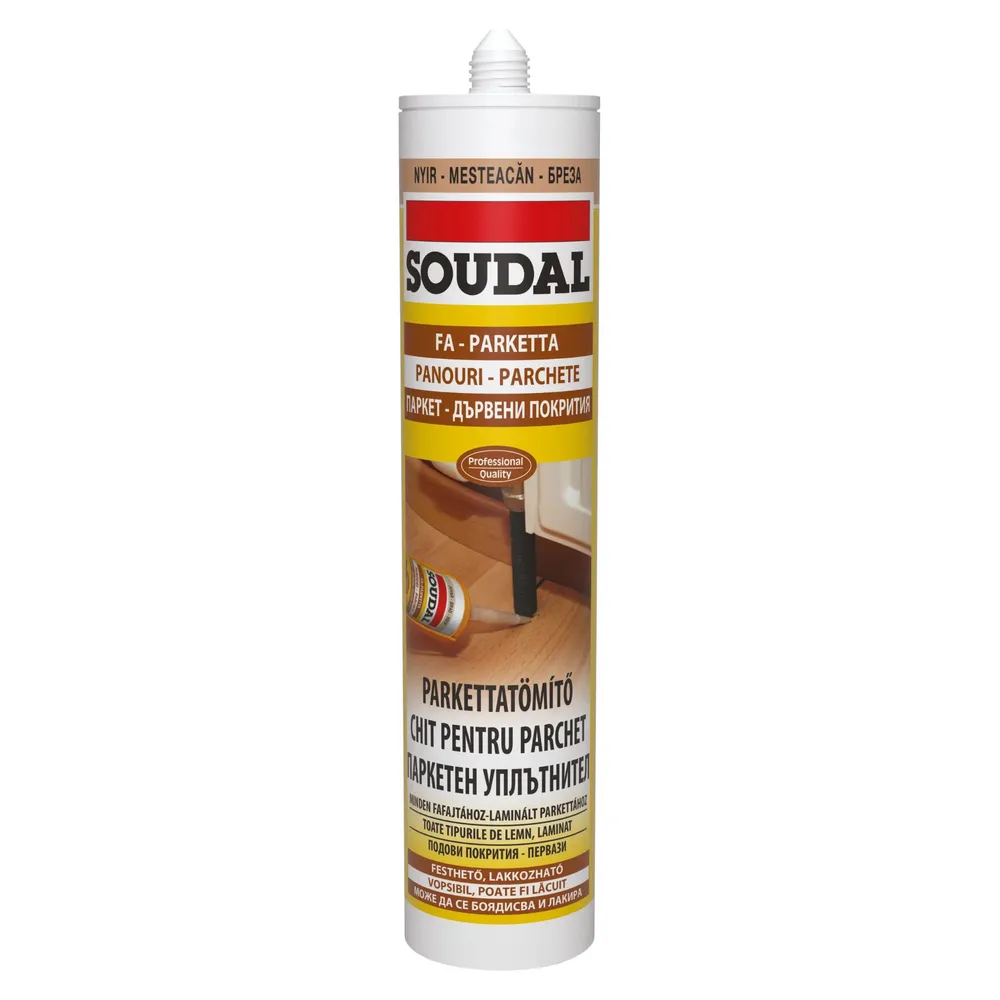 Chit acrilic pentru parchet, Soudal, mesteacan, 280 ml