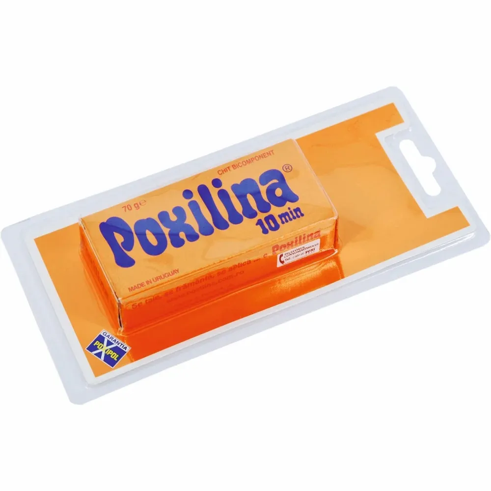 Chit de reparare Poxilina, 70 g, gri, intarire rapida, aplicare la rece