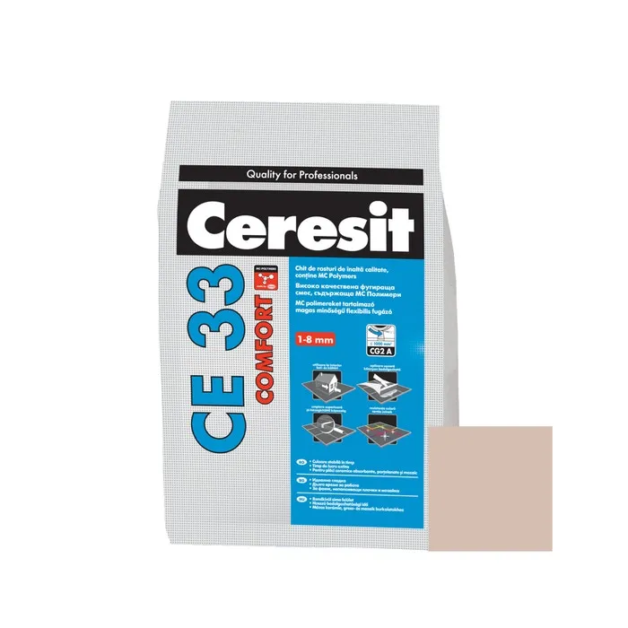 Chit de rosturi gresie si faianta Ceresit CE 33, bahama bej, interior, 5 kg