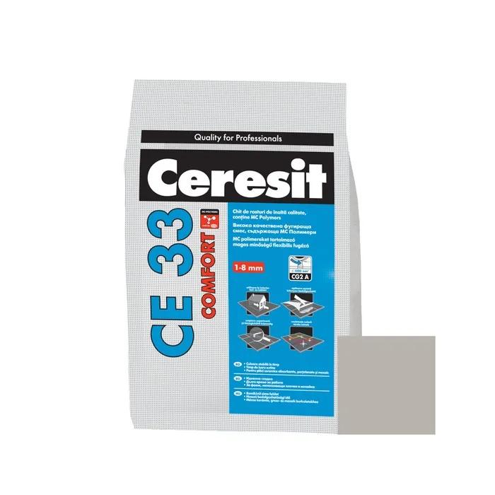 Chit de rosturi gresie si faianta Ceresit CE 33, Manhattan, interior, 5 kg