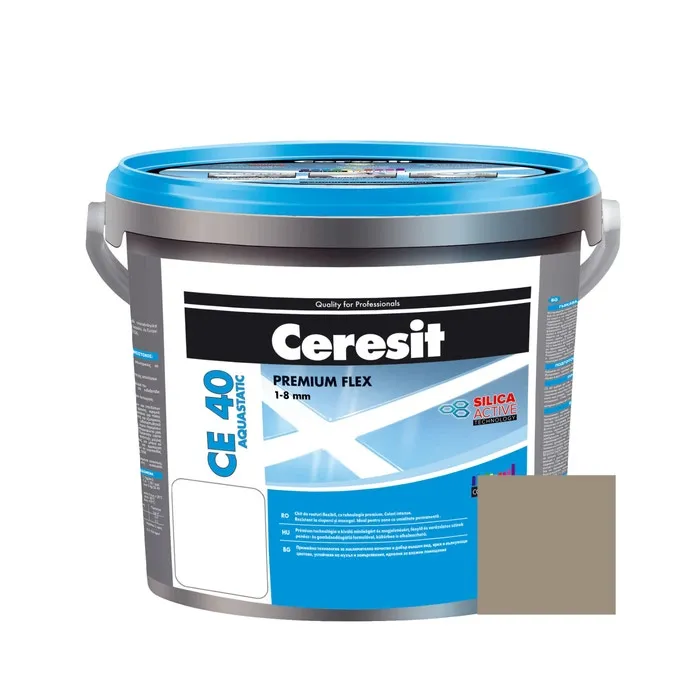 Chit de rosturi gresie si faianta Ceresit CE 40, cement grey, interior / exterior, 5 kg