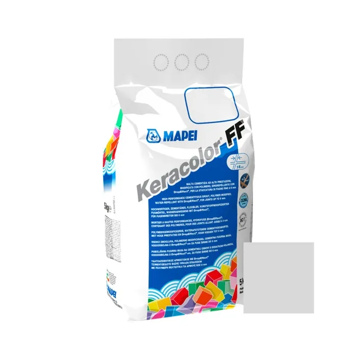 Chit de rosturi gresie si faianta Mapei Keracolor FF, 111 gri argintiu, interior / exterior, 5 kg