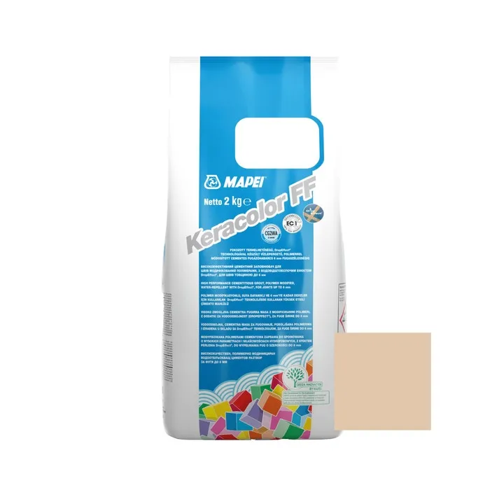 Chit de rosturi gresie si faianta Mapei Keracolor FF, 132 bej, interior / exterior, 2 kg
