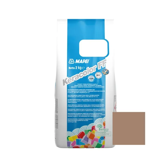 Chit de rosturi gresie si faianta Mapei Keracolor FF, 142 maro, interior / exterior, 2 kg