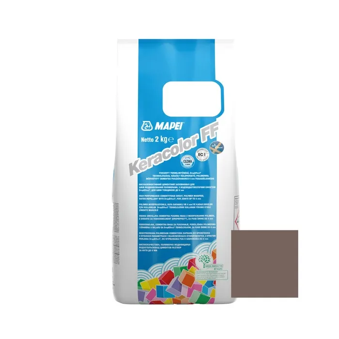 Chit de rosturi gresie si faianta Mapei Keracolor FF, 144 ciocolata, interior / exterior, 2 kg
