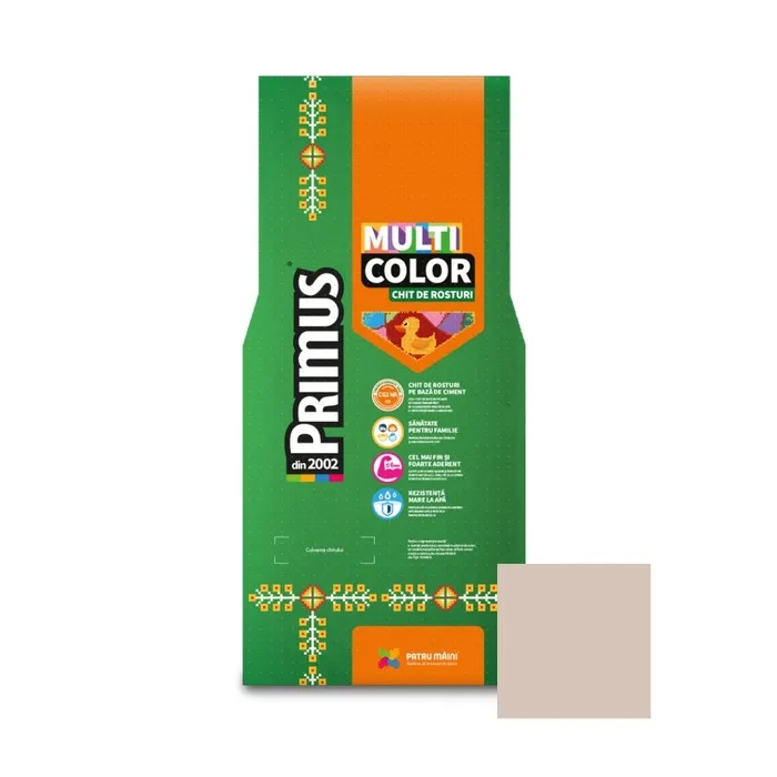 Chit de rosturi gresie si faianta Primus Multicolor, B02 almond oil, interior / exterior, 2 kg