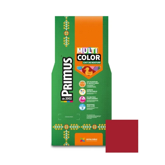 Chit de rosturi gresie si faianta Primus Multicolor, B31 rich in red, interior / exterior, 2 kg