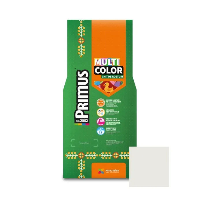 Chit de rosturi gresie si faianta Primus Multicolor, B45 snow, interior / exterior, 2 kg