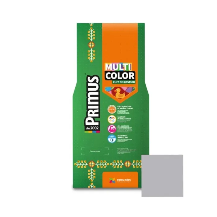 Chit de rosturi gresie si faianta Primus Multicolor, B63 gri otel, interior / exterior, 2 kg