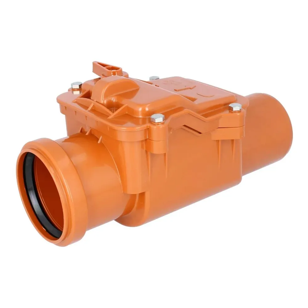Clapeta PVC sens unic, cu inel, D 125 mm, portocaliu