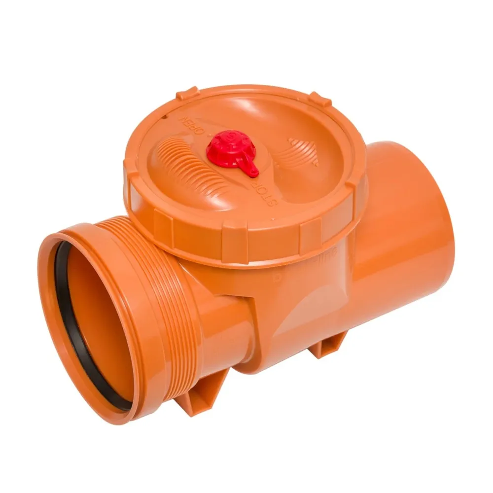 Clapeta PVC sens unic, cu inel, D 160 mm, portocaliu