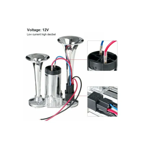 Claxon cu 2 goarne si compresor 12V