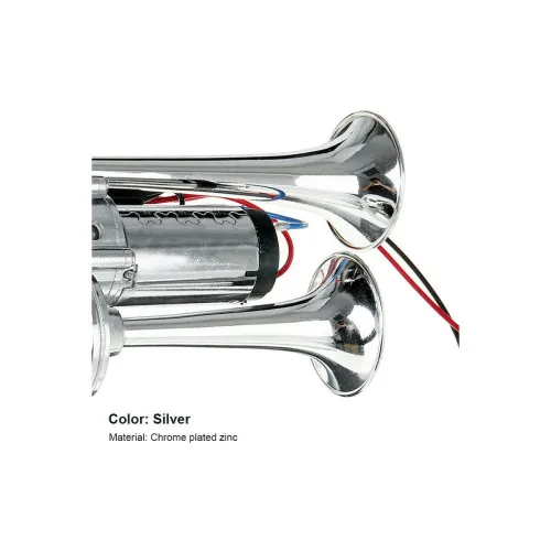 Claxon cu 2 goarne si compresor 12V — imaginea 4