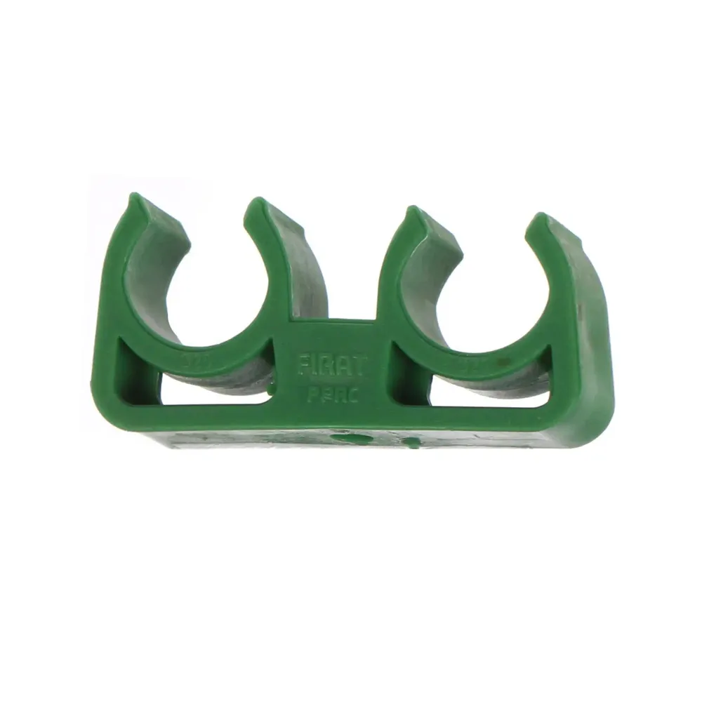 Clema dubla suport teava PPR, D 20 mm, verde